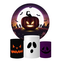 Trio Capas Cilindros + Painel Tema Halloween Monster Veste Fácil - 00023964E - ESTAMPARIA NET 