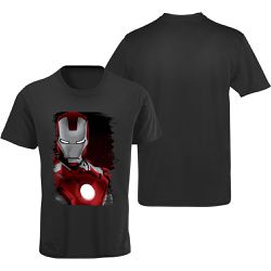 Camiseta Premium Homem de Ferro Preta - 00025009E - ESTAMPARIA NET 