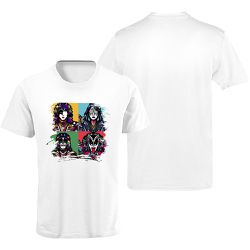 Camiseta Premium Kiss Branca - 00024739E - ESTAMPARIA NET 