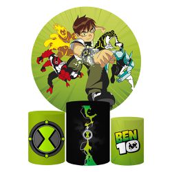 Trio Capas Cilindros + Painel Tema Ben 10 Veste Fácil - 066 - ESTAMPARIA NET 