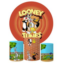 Trio Capas Cilindros + Painel Tema Looney Tunes Veste Fácil - 038 - ESTAMPARIA NET 