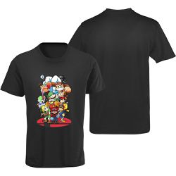 Camiseta Premium Turma do Mario Preta - 00024875E - ESTAMPARIA NET 