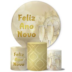 Trio Capas Cilindros + Painel Tema Feliz Ano Novo 4 Veste Fácil - 2897049646 - ESTAMPARIA NET 