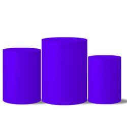 Trio Capas Cilindros Roxo Liso Veste Fácil C/ Elástico - 1320 - ESTAMPARIA NET 