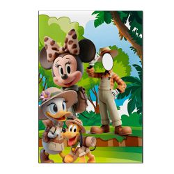 Painel Vazado Retangular Tema Safari Minnie - 1768 - ESTAMPARIA NET 