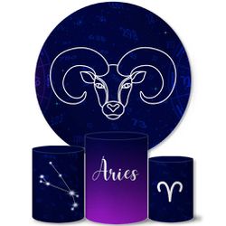 Trio Capas Cilindros + Painel Tema Signo Aries Veste Fácil - 00034762E - ESTAMPARIA NET 