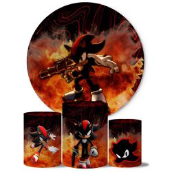 Trio Capas Cilindros + Painel Tema Sonic Shadow Veste Fácil - 9521 - ESTAMPARIA NET 