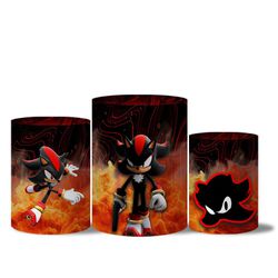 Trio Capas Cilindro Tema Sonic Shadow Veste Fácil - 9521 - ESTAMPARIA NET 