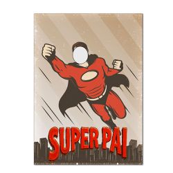Painel Vazado Retangular Tema Super pai 2 - 1749 - ESTAMPARIA NET 