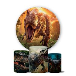 Kit Painel Cilindro Tema T-rex - 1695 - ESTAMPARIA NET 
