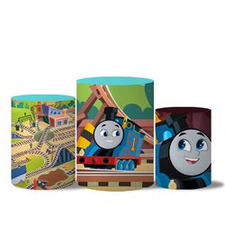 Trio Capas Cilindro Tema Thomas o Trem Veste Fácil - 9517 - ESTAMPARIA NET 