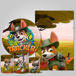 Trio Capas + Painéis Casado Tema Tracker Patrulha Canina Veste Fácil - 9532 - ESTAMPARIA NET 