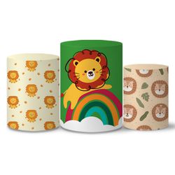 Trio Capas Cilindros Leãozinho 2 Veste Fácil C/ Elástico - 00038244E - ESTAMPARIA NET 