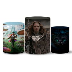 Trio Capas Cilindros Tema Alice Live Action Veste Fácil C/ Elástico - 0788 - ESTAMPARIA NET 