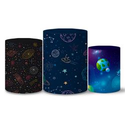 Trio Capas Cilindros Tema Astronauta Menina Veste Fácil C/ Elástico - 00038046E - ESTAMPARIA NET 