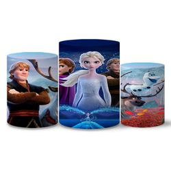 Trio Capas Cilindros Tema Frozen 2 Veste Fácil C/ Elástico - 0787 - ESTAMPARIA NET 