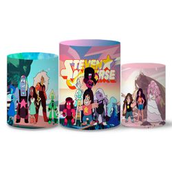 Trio Capas Cilindros Tema Steven Universe Veste Fácil C/ Elástico - 0766 - ESTAMPARIA NET 