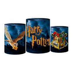 Trio Capas Cilindro Tema Harry Potter Veste Fácil C/ Elástico - 0476 - ESTAMPARIA NET 