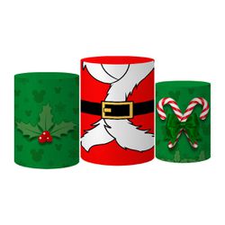 Trio Capas Cilindros Tema Mickey Natal Veste Fácil C/ Elástico - 0642 - ESTAMPARIA NET 