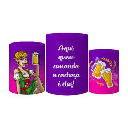 Trio Capas Cilindros Tema Boteco das Patroas Veste Fácil C/ Elástico - 00034566E - ESTAMPARIA NET 