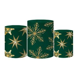 Trio Capas Cilindros Tema Feliz Natal 7 Veste Fácil C/ Elástico - 00035405E - ESTAMPARIA NET 