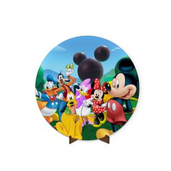 Painel Redondo 50x50 Tema Turma Mickey - 0406 - ESTAMPARIA NET 