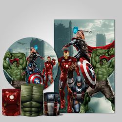 Trio Capas + Painéis Casado Tema Os Vingadores 2 - 9544 - ESTAMPARIA NET 
