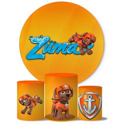 Trio Capas Cilindros + Painel Tema Zuma Patrulha Canina Veste Fácil - 9525 - ESTAMPARIA NET 