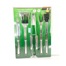 Kit p/ Churrasco 5pc Palisad - 24236 - Estação Rolamentos
