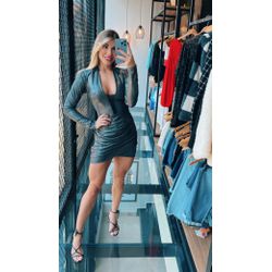 Vestido Metalizado - VFVC009 - ESTILO IT
