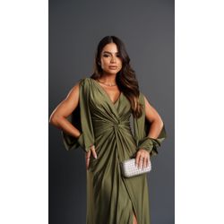 Vestido Ana Verde Oliva - VFVLA-04 - ESTILO IT