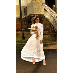 Vestido Manga Renda - VFVLN-0001 - ESTILO IT