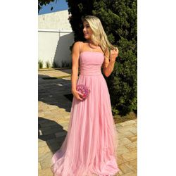 Vestido Malu tule Rose - VFVBM-04 - ESTILO IT