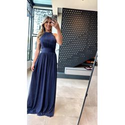 Vestido Romana Tule Azul Marinho - VLRTAM-11 - ESTILO IT