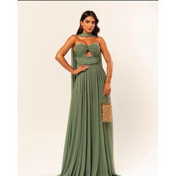 Vestido Pamela Verde Oliva - VLPVO-03 - ESTILO IT