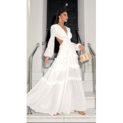 Vestido Giovana Off White - VLGOVOW-003 - ESTILO IT