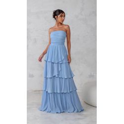 Vestido Hanna Plissado Azul Serenity - VLHNNAS-001 - ESTILO IT