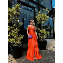 vestido Anna laranja - VLANL-001 - ESTILO IT