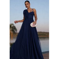 Vestido Samanta azul marinho - VL-SMNA-AM-43 - ESTILO IT