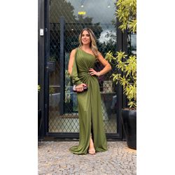 Vestido Fluity Nula Manga Oliva - VL-FLT-NM-VE-78 - ESTILO IT