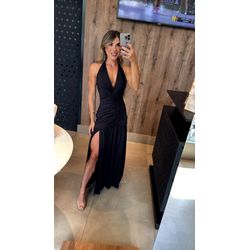 vestido flora preto - VM-FL-P-17 - ESTILO IT