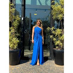 Vestido Fluity Nula Manga Azul Bic - VL-FLT-NM-AB-... - ESTILO IT