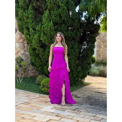 vestido Renata fúcsia - VL-RNT-FCS-266 - ESTILO IT