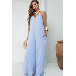 macacão Lais azul serenity - MC-LS-ASY-124 - ESTILO IT