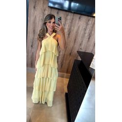 Vestido longo Luciene amarelo - VL-LCN-AM-222 - ESTILO IT