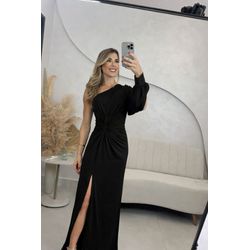 Vestido Fluity Nula Manga Preto - VL-FLT-P-78 - ESTILO IT