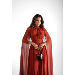 Vestido Romana Capa Terracota - VL-RC-TC-03 - ESTILO IT