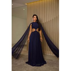 vestido Miranda azul marinho - VL-MRD-AZM-272 - ESTILO IT