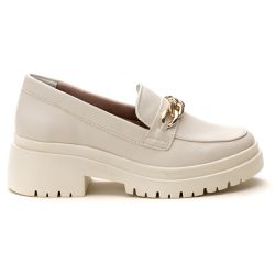 Mocassim Feminino Tratorado Off White Elo - MOCAEL... - Estilo Shoes