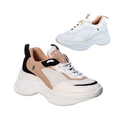 Kit 2 Tênis Feminino Chunck Sneaker Casual Platafo...
